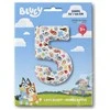 Folinis balionas „Bluey Friends“ – skaičius 5, 66 cm