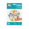 Folinis balionas „Dinozauras Aqua“ su gimtadieniu, 46 cm