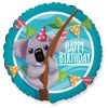 Folinis balionas „Koala Party“ su gimtadieniu, 46 cm (WP)
