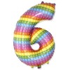 Folinis balionas „Number Pop It“ – skaičius 6, 69 cm (WP)