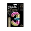 GoDan Folijos balionas skaitmeninis 3 vaivorykštė - 85 cm - 1 pc. universalus