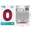 GoDan Foil balionas numeris 0 raudonas Smart 92cm