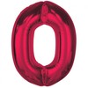 GoDan Foil balionas numeris 0 raudonas Smart 92cm