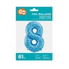 GoDan Balon foliowy Cyfra8 nieb+gwiaz61cm HS-C26N8 06183
