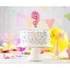 GoDan Balon 13cm foliowy na patyku "9" rožinė