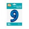 GoDan Balon foliowy Cyfra 9 , mėlyna, 92 cm FG-C85N9