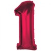 GoDan folijos balionas Nr. 1 Raudona Smart 92cm