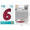 GoDan Foil balionas numeris 6 raudonas Smart 92cm