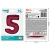 GoDan folijos balionas Nr. 5 Raudona Smart 92cm