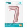 GoDan Smart folijos balionas, numeris 7, matinė rožinė, 76 cm GoDan