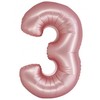 GoDan Smart folijos balionas, numeris 3, matinė rožinė, 76 cm GoDan
