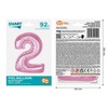 GoDan Foil balionas numeris 2 šviesiai rožinis Smart 92cm