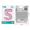 GoDan Foil balionas numeris 5 šviesiai rožinis Smart 92cm