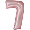 GoDan Smart folijos balionas, numeris 7, matinė rožinė, 76 cm GoDan
