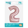 GoDan Smart folijos balionas, numeris 2, matinė rožinė, 76 cm GoDan