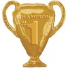 Folinis balionas „Sport Gold Trophy“, 71 cm, auksinis trofėjus