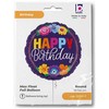 Folinis balionas „Su gimtadieniu!“, 46 cm, „Happy Birthday“, „Bright Blooms“