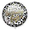 Folinis balionas „Su gimtadieniu“ – leopardo formos, 46 cm
