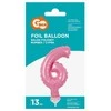 GoDan Balon foliowy n/pat Cyfra6 róż BC-5RO6 13624