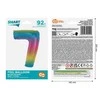 GoDan Foil balionas numeris 7, vaivorykštė Smart, 92 cm