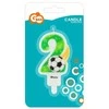 Futbolo kamuolio numeris 2 žvakė, torto žvakė