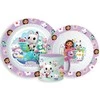 Gabby's Dollhouse Kitty Magic vakarienės rinkinys, mikroplastiko su puodeliu 265 ml