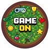 „Gamer Game On Play“ popierinės lėkštės, 6 vnt., 23 cm