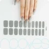 Nooves Láminas De Uñas De Gel Dazzling Diva Premium Glam Glitter Gris 20 U