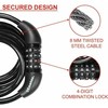 Masterlock MASTER LOCK Susisukanti trosinė dviračio spyna juodu vinylo apvalkalu su 4 skaitmenų užraktu