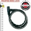 Masterlock MASTER LOCK Plieninė armuota dviračio spyna juodu vinilo apvalkalu su 4 raktais