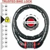 Masterlock MASTER LOCK armuota trosinė dviračio spyna dūmo spalvos vinilo apvalkalu su 4 skaitmenų užraktu