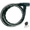 Masterlock MASTER LOCK Plieninė armuota dviračio spyna juodu vinilo apvalkalu su 4 raktais