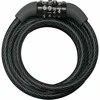 Master Lock MASTERLOCK Susisukanti trosinė dviračio spyna su vinilo apvalkalu ir 4 skaitmenų užraktu, juoda (Dydis: Mėlyna)