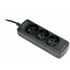 Maitinimo Pratęsimas - Activejet 3GNU 3 M 3 AC Lizdai 10A 230V Juodas