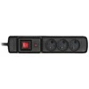 Ilgiklis - Activejet COMBO-IEC-3G 3x Tipo E Lizdai 1,5 m Laidas Juodas