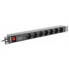 LANBERG PDU-07F-0200-IEC-BK PDU 1U 10A 7 sockets schuco 2m Juodas