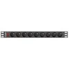 LANBERG PDU-09E-0300-BK PDU 1U 16A 9 sockets uni-schuko 3m Juodas