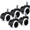Rubber swivel chair castors 5pcs
