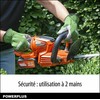 POWERPLUS Dvigubo galingumo aukščio dydis Powdpg7536 - 40 V akumuliatorius, be akumuliatoriaus ir įkroviklio, 670 mm ašmenys, 22 mm nuokrypis