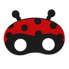 Karnavalinės dekoracijos veltinio kaukė Ladybug Party GODAN YH-MFBI