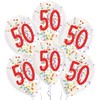 „Happy Birthday Droplets“ balionai, pripildyti 50 konfeti, 6 vnt. 11 colių (27,5 cm)