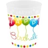 „Happy Birthday Streamer“ „Happy Birthday“ mikro plastiko puodelis, 250 ml