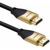 Qoltec 50356 HDMI kabelis 3 m HDMI A tipo (standartinis) 3 x HDMI A tipo (standartinis) Juodas, auksinis