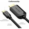 Kabelis USB Vention USB-C - HDMI 1 m Juodas (CGUBF)