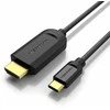 Kabelis USB Vention USB-C - HDMI 1 m Juodas (CGUBF)