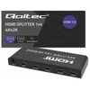HDMI Skirstytuvas - Qoltec 51799 4K 60Hz 4 x HDMI Juodas