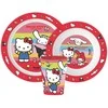 „Hello Kitty And Friends“ pietų rinkinys, iš mikroplastiko, su puodeliu 260 ml