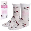 Hello Kitty baltos suaugusiųjų ilgos kojinės 36/43