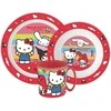 „Hello Kitty“ ir draugų pietų rinkinys, mikroplastiko, su puodeliu, 390 ml