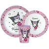 Hello Kitty Kuromi pietų servizas, mikroplastiko, su puodeliu 260 ml